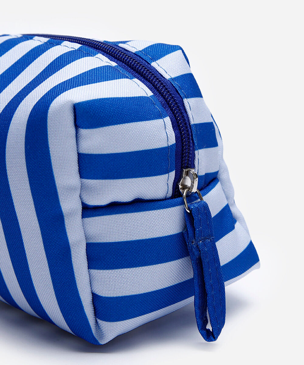 nécessaire feminina pomodoro listrada azul