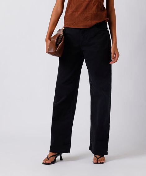 calça new york feminina de sarja mindset preta