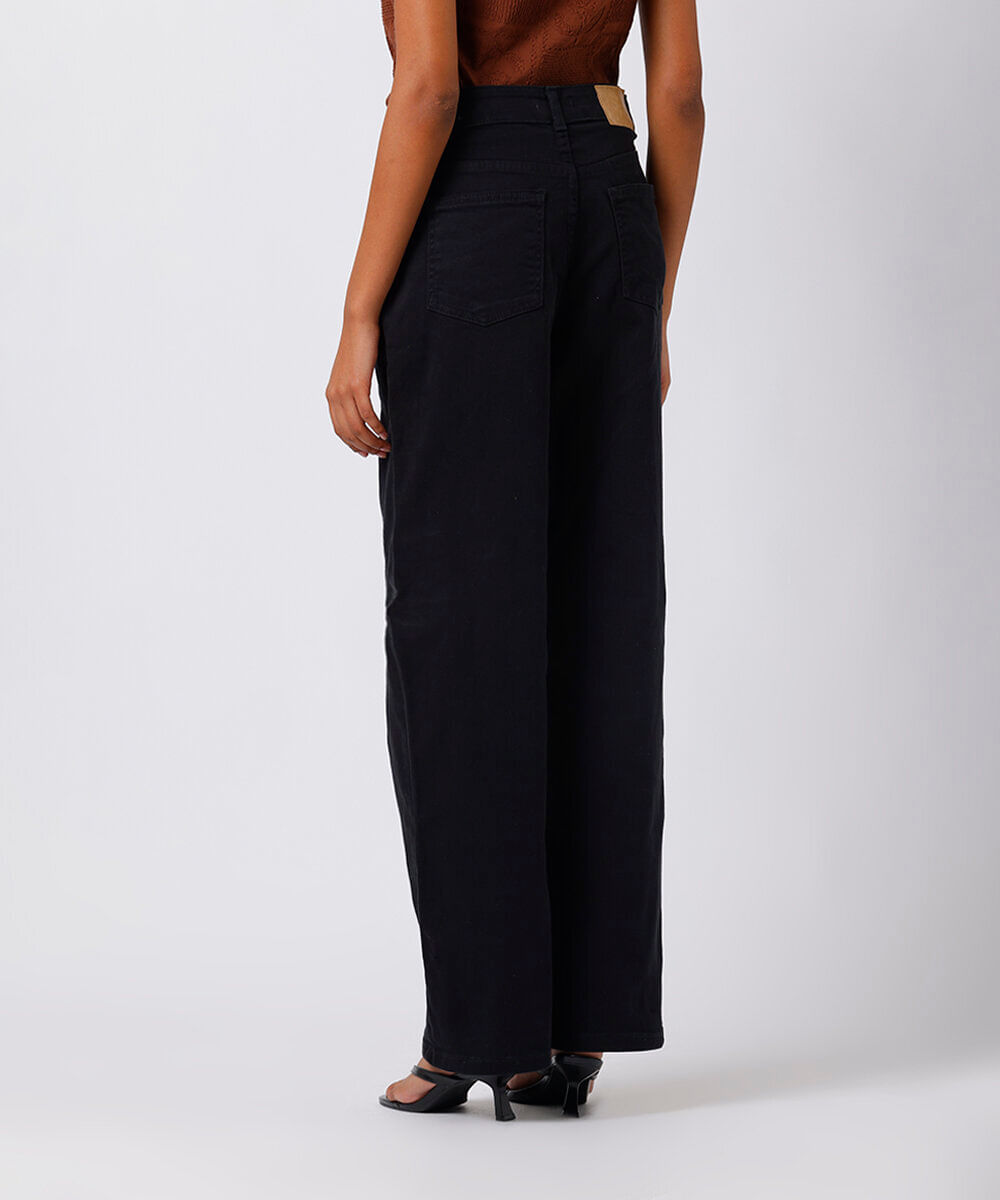calça new york feminina de sarja mindset preta