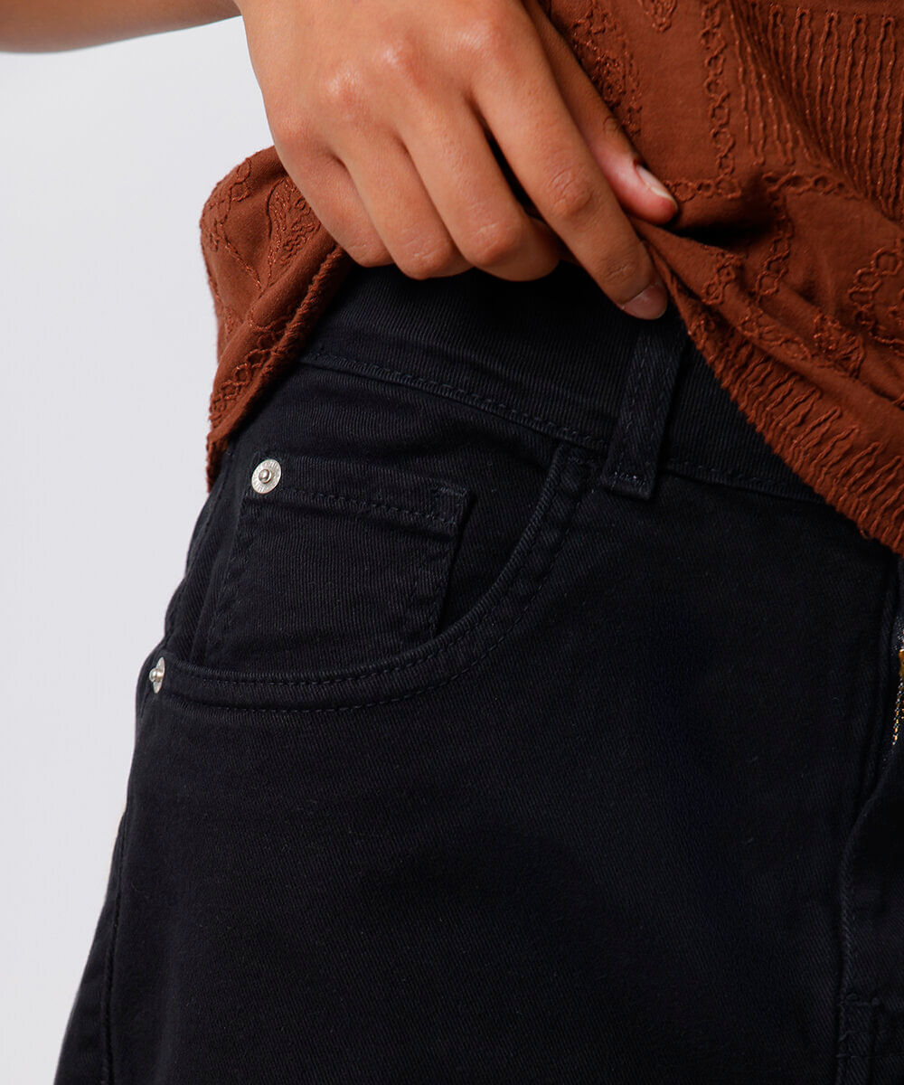 calça new york feminina de sarja mindset preta