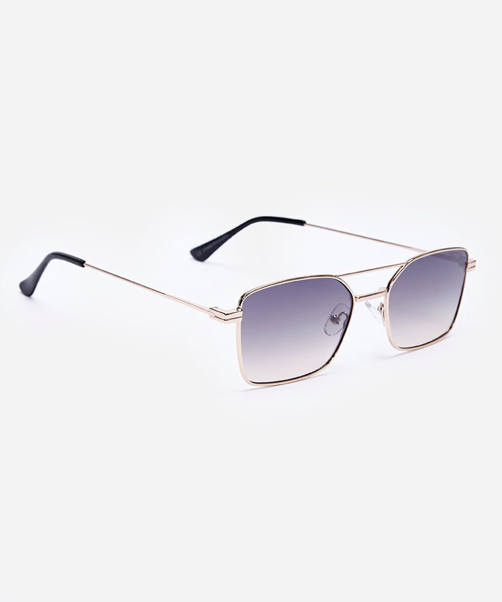 óculos de sol quadrado triton unissex dourado