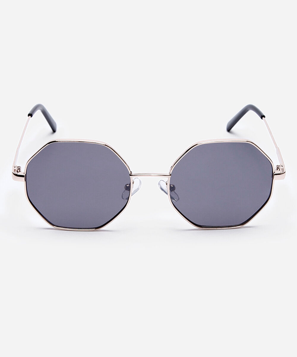 óculos de sol redondo triton unissex prateado