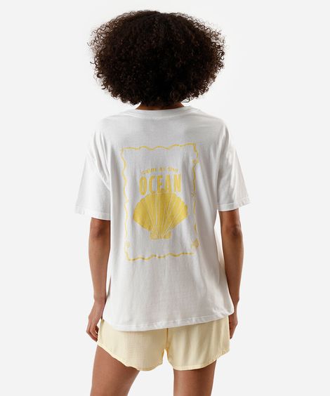 pijama short doll feminino de algodão estampado amarelo