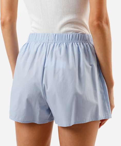 short de pijama avulso feminino boxer azul