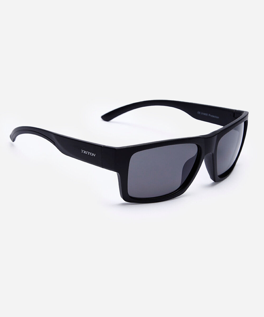óculos de sol acetato quadrado triton preto