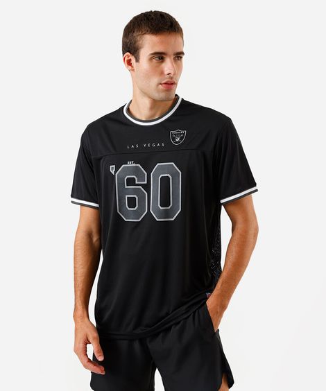 camiseta masculina ace raiders nfl preta