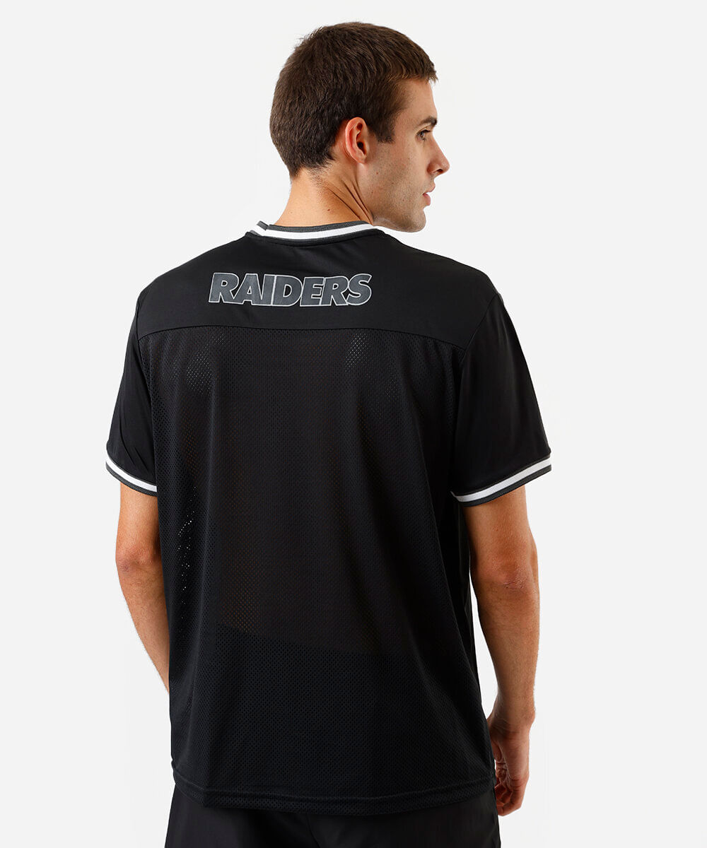 camiseta masculina raiders nfl preta