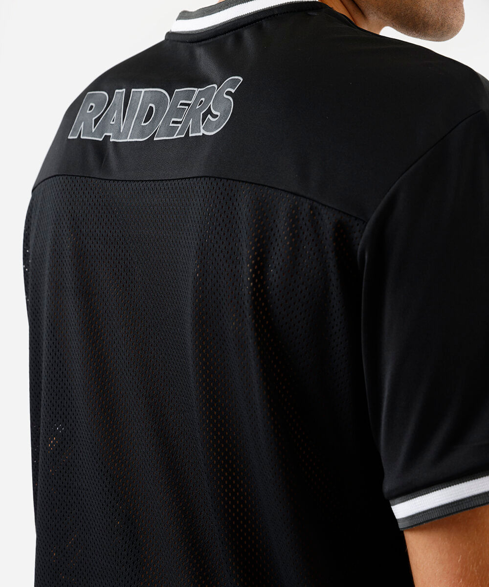 camiseta masculina raiders nfl preta
