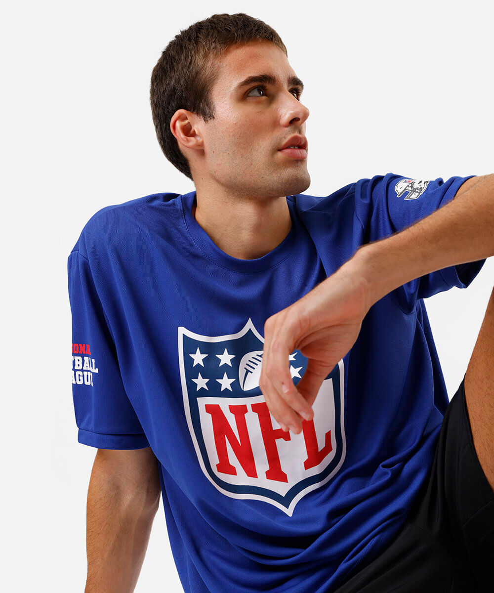 camiseta masculina nfl azul