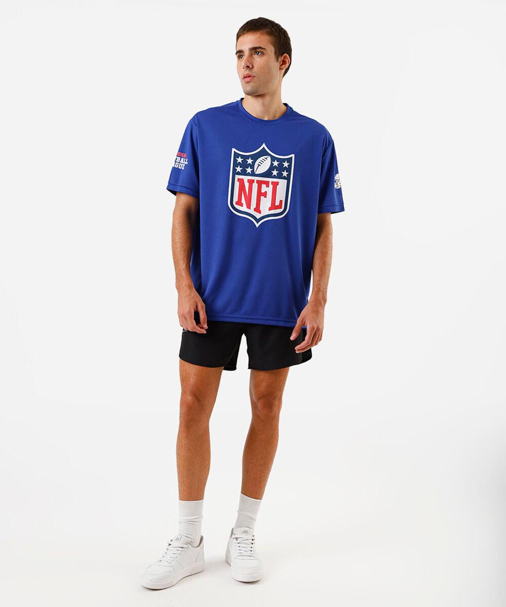 camiseta masculina nfl azul
