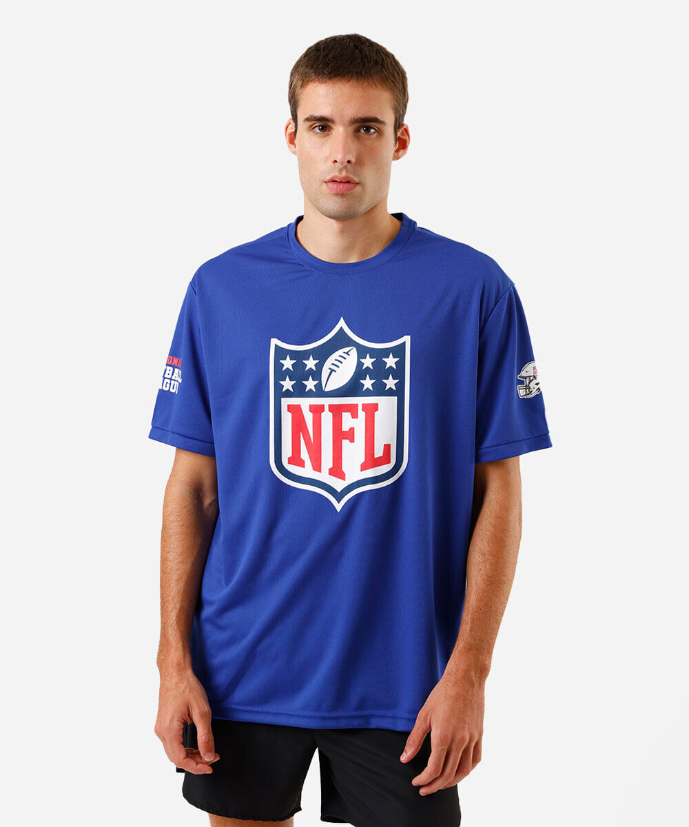 camiseta masculina nfl azul