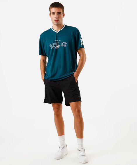 short masculino esportivo com recorte preto