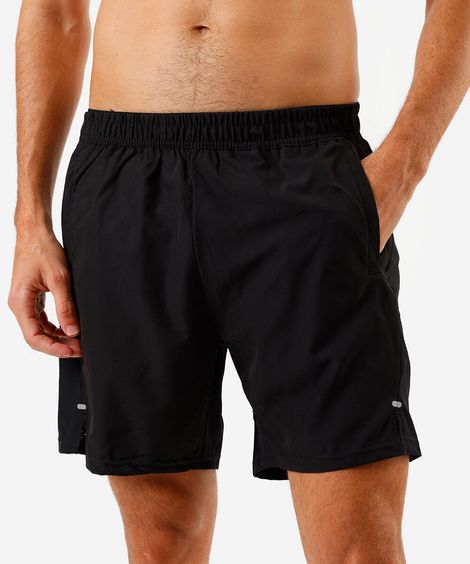 short masculino esportivo com recorte preto