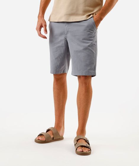 bermuda de sarja masculina reta azul