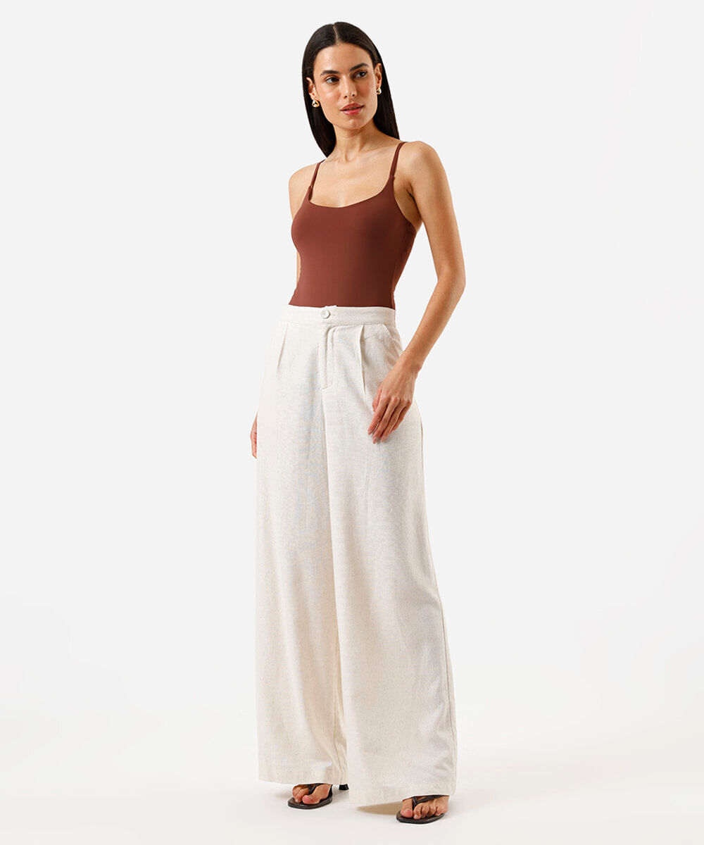 body feminino alça fina poliamida marrom