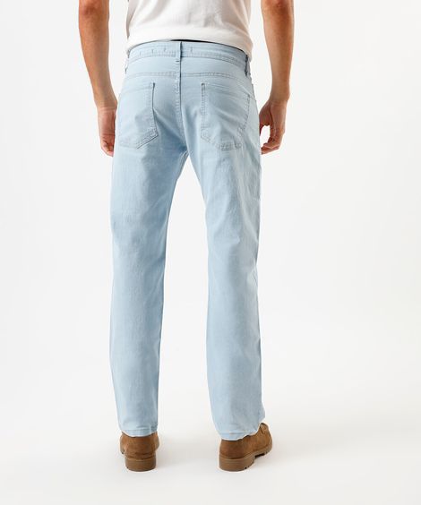 calça jeans masculina reta básica azul
