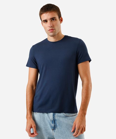 camiseta slim masculina airtech azul