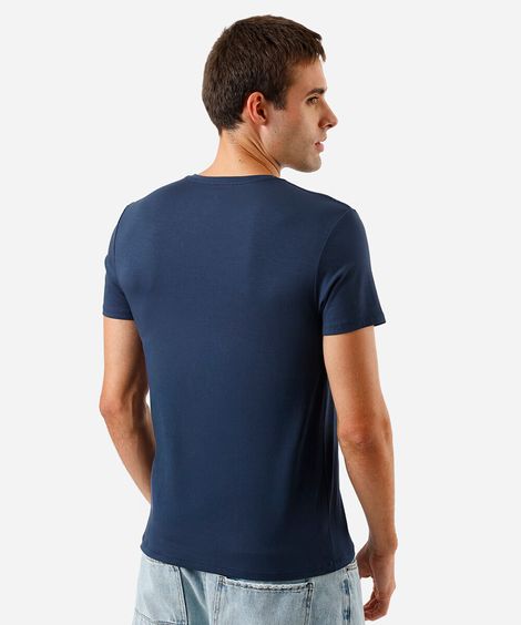 camiseta slim masculina airtech azul