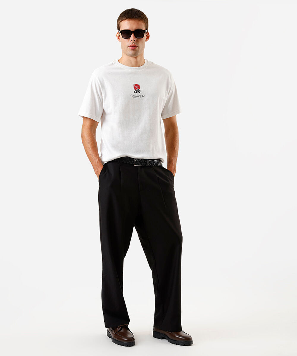 camiseta masculina relaxed fit racing destiny for greatness off white