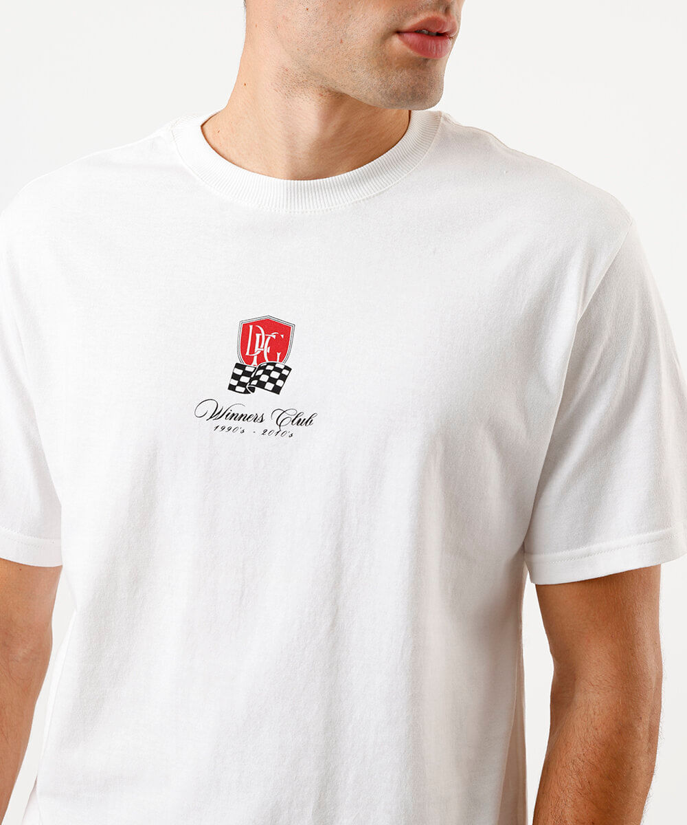 camiseta masculina relaxed fit racing destiny for greatness off white