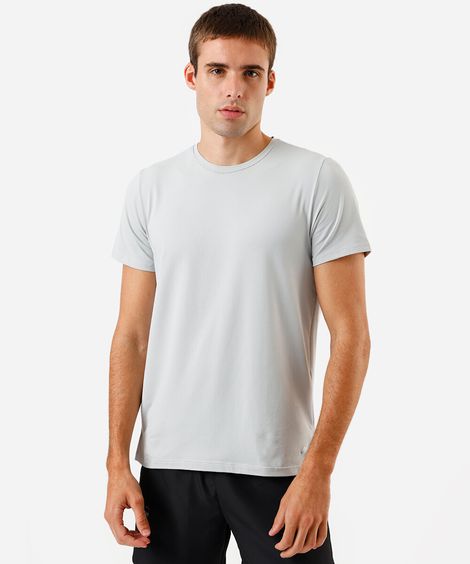 camiseta masculina de poliamida esportiva cinza
