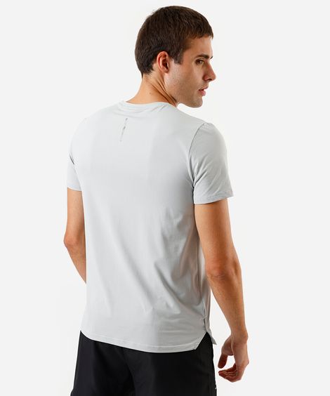 camiseta masculina de poliamida esportiva cinza