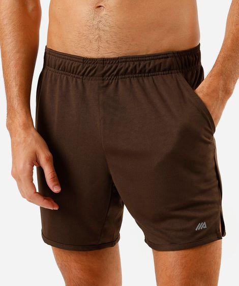 bermuda esportiva masculina texturizada marrom