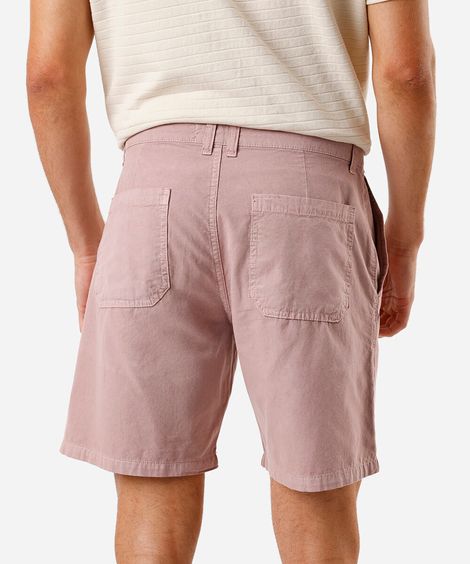 bermuda reta masculina de sarja rosa