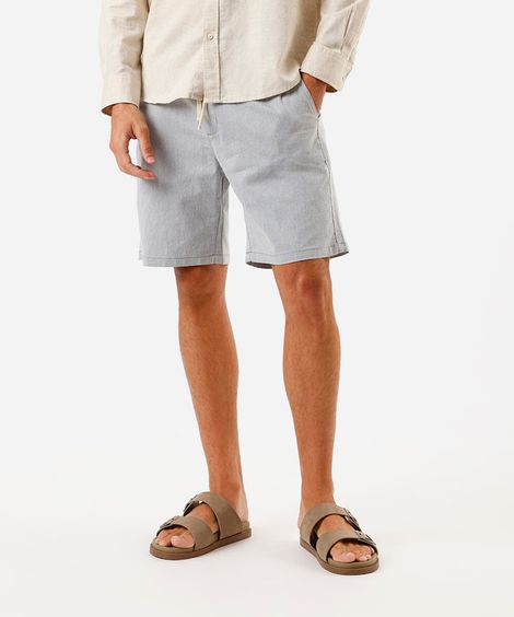 short masculino relaxed de sarja azul