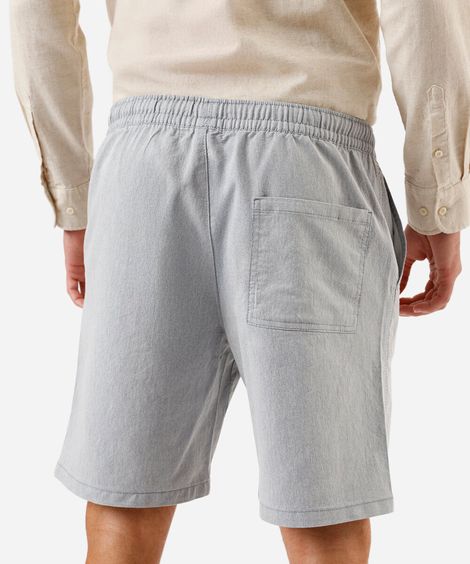 short masculino relaxed de sarja azul