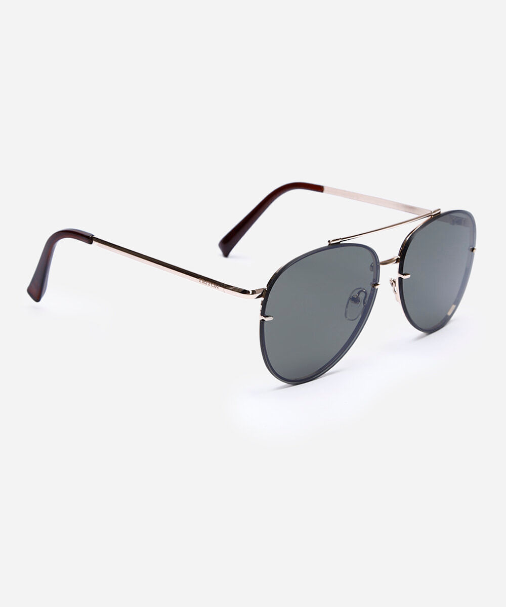 óculos de sol aviador triton unissex dourado
