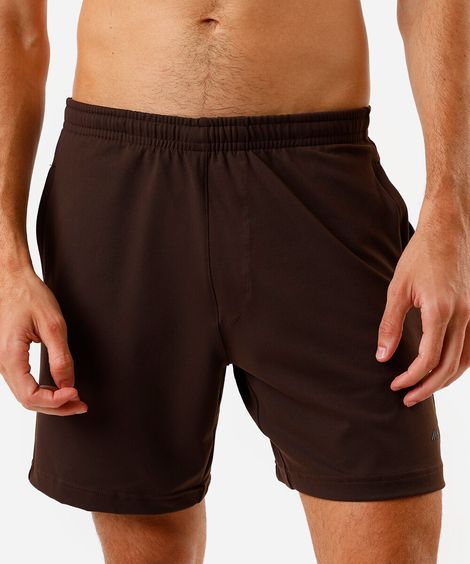 bermuda esportiva masculina de poliamida marrom