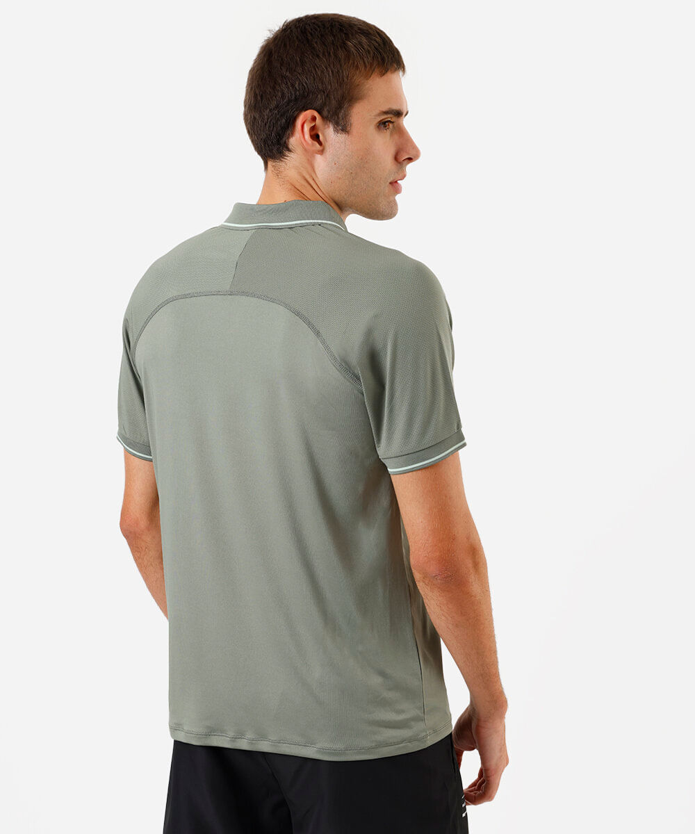 polo raglan esportiva masculina  verde