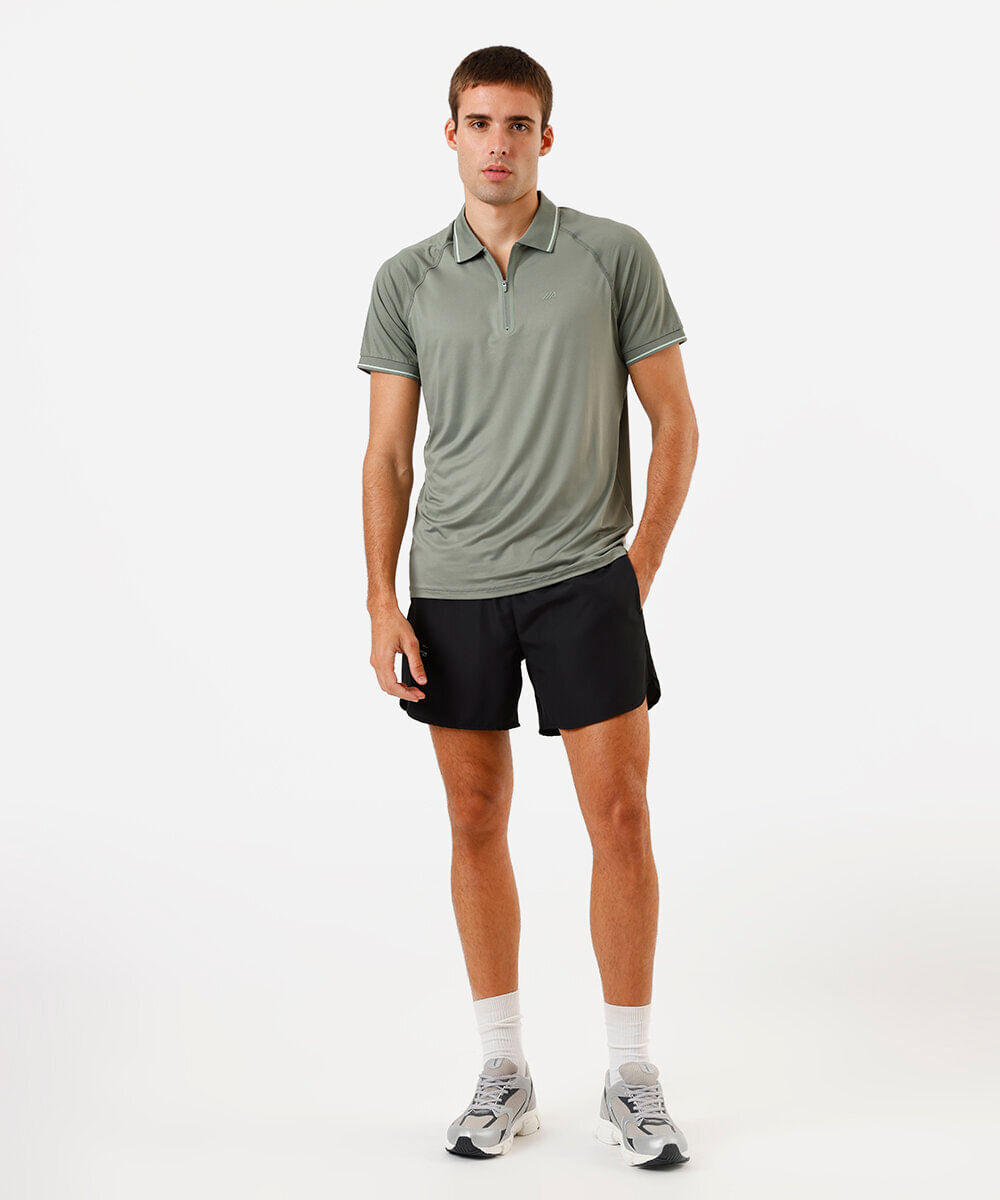 polo raglan esportiva masculina  verde