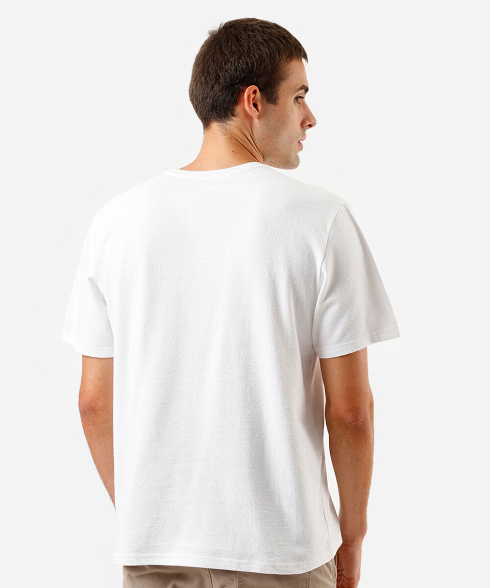 camiseta masculina de algodão estampada off white