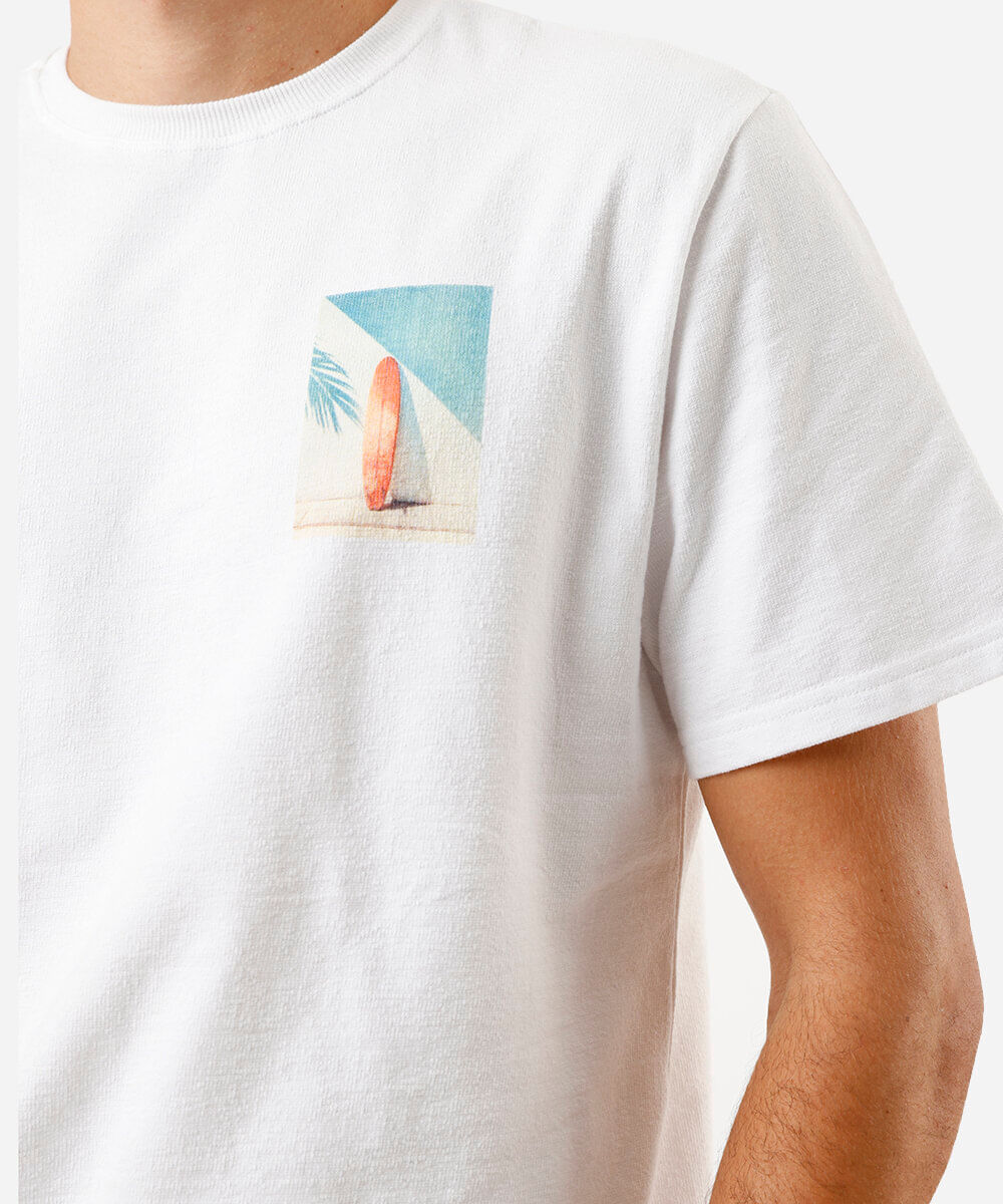 camiseta masculina de algodão estampada off white
