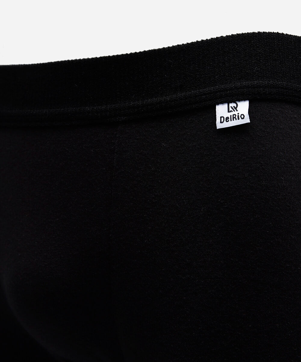 kit de 3 cuecas boxer de algodão preto