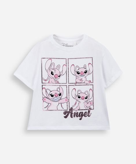 blusa infantil de algodão angel off white