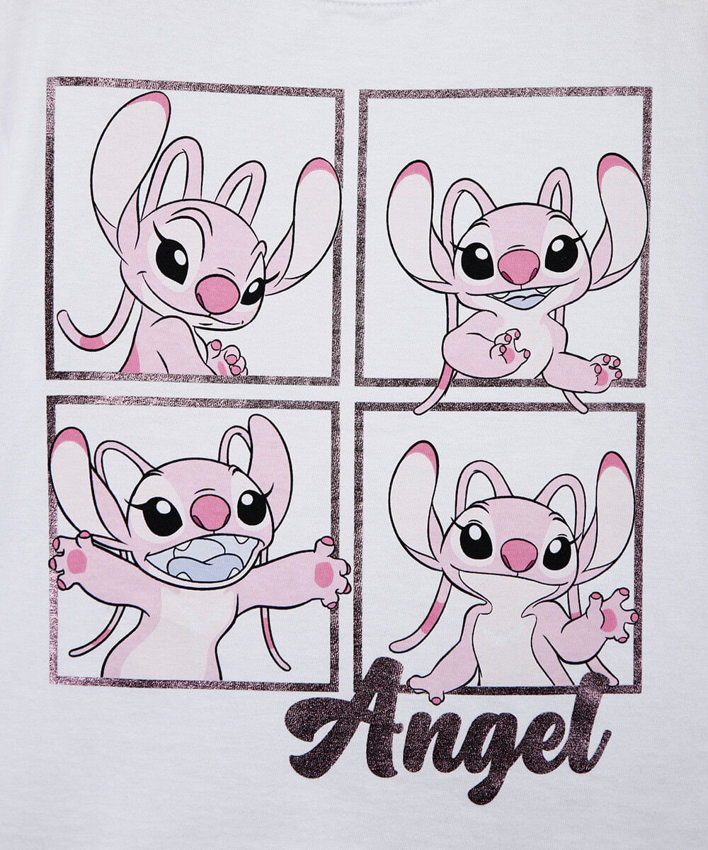 blusa infantil de algodão angel off white