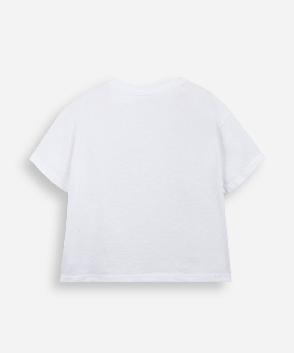 blusa infantil de algodão angel off white