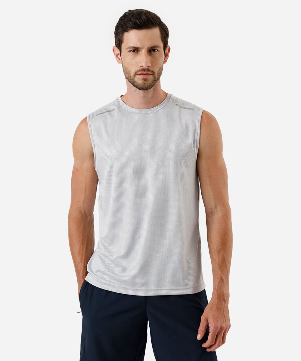 regata esportiva machão masculina cinza