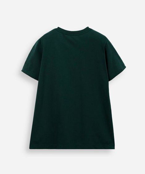camiseta de algodão infantil minecraft verde