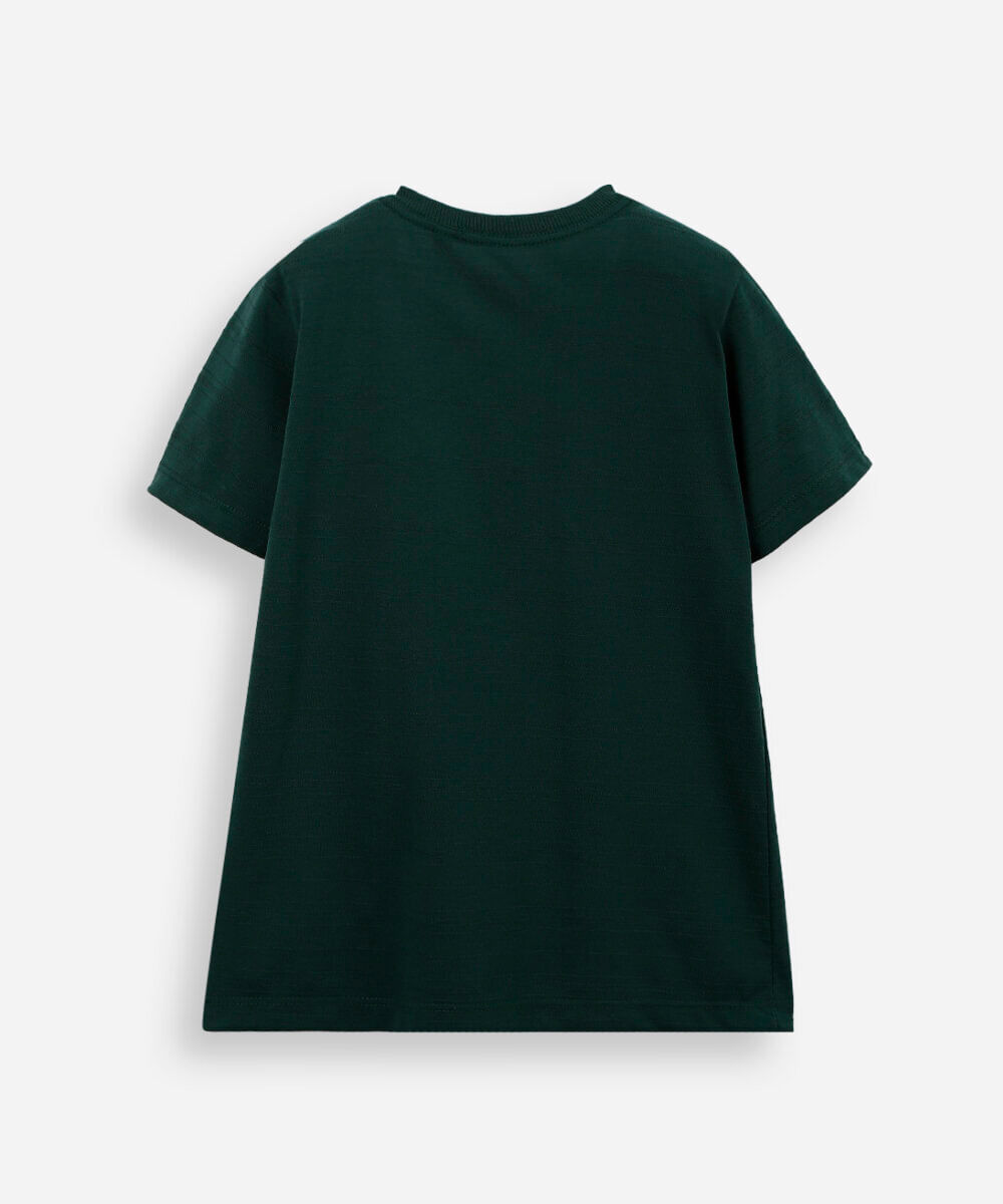 camiseta de algodão infantil minecraft verde