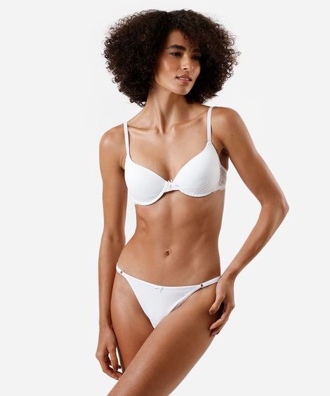 kit de 2 calcinhas biquíni em poliamida colorido