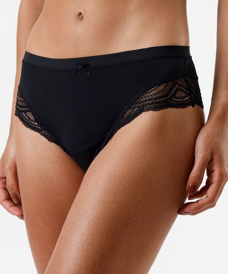 kit de 2 calcinhas caleçon com renda colorido