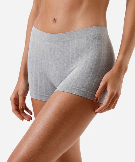 kit de 2 calcinhas boyshort de poliamida sem costura colorido