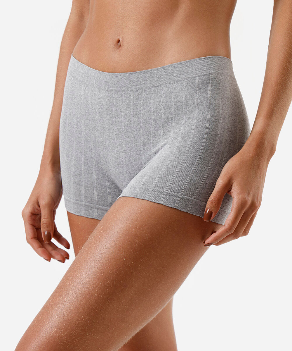 kit de 2 calcinhas boyshort de poliamida sem costura colorido