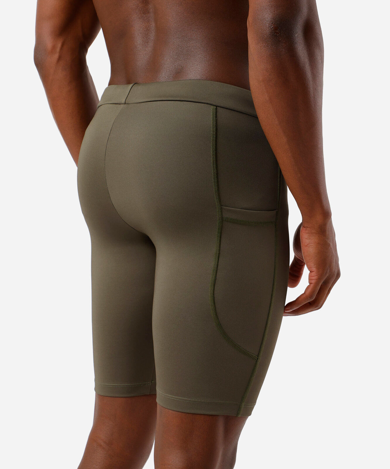 bermuda esportiva masculina de compressão verde