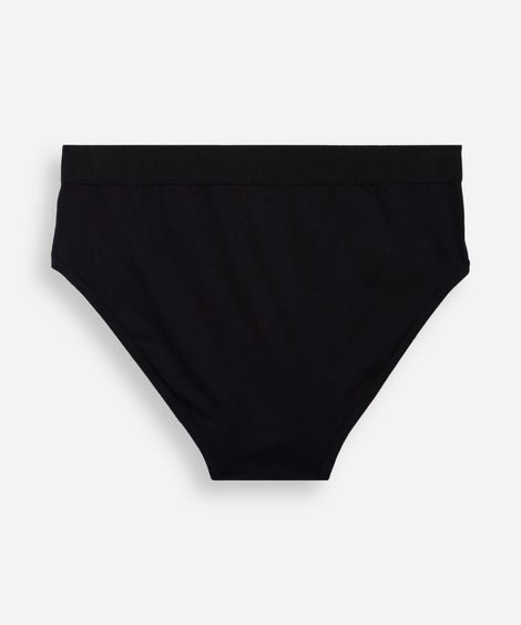 kit de 3 cuecas slip masculinas de algodão preto