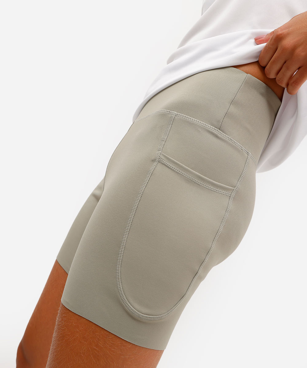 bermuda feminina esportiva ace com bolsos verde